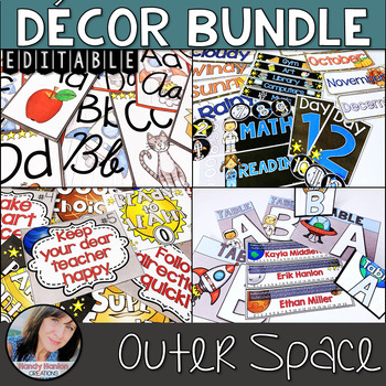 Preview of Outer Space Classroom Decor Bundle