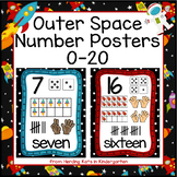 Outer Space Classroom Posters Numbers from 0 - 20