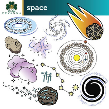 Preview of Outer Space Clip Art