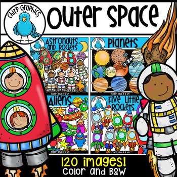 Preview of Outer Space Clip Art Bundle