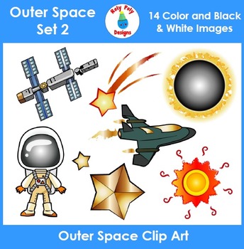 Preview of Outer Space Clip Art Set 2