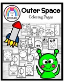 Outer Space Coloring Pages Booklet - Moon - Planet - Sun -