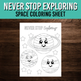 Outer Space Coloring Sheet | Printable Activity | Elementa