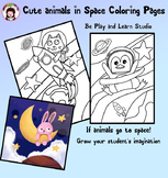 Outer Space Coloring page - doddle cute animal in space Co