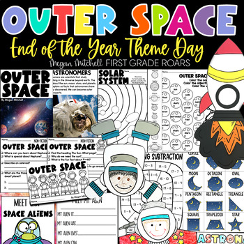 Preview of Outer Space Day End of the Year Theme Activities Countdown to Summer