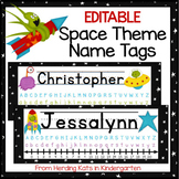Outer Space Decor Name Tags