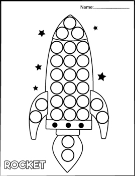 Outer Space Dot Marker Coloring Pages,Dot Marker Activities by FunnyArti