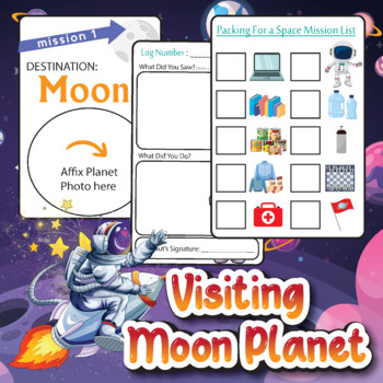 Preview of Outer Space Explorers A Trip to The Moon Space Station Dramatic Play