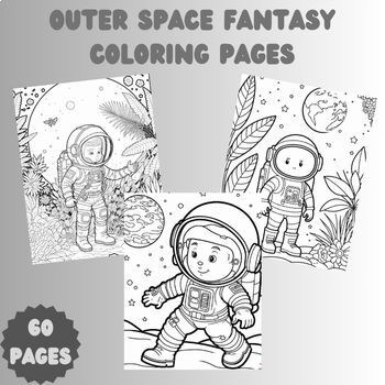 Preview of Outer Space Fantasy Coloring Pages