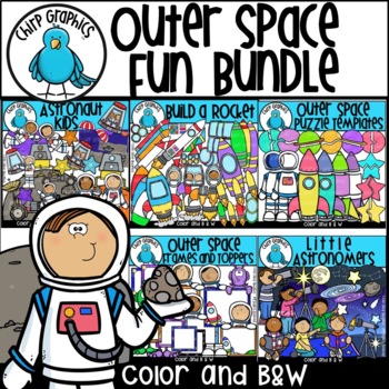 Preview of Outer Space Fun Clip Art Bundle