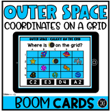 Outer Space Map Skills Coordinates on a Grid BOOM™ Task Cards