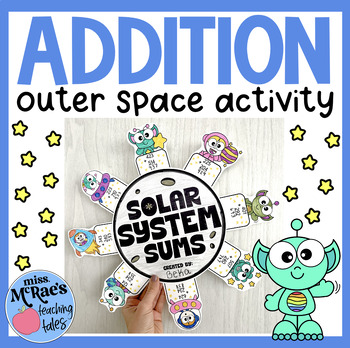 Preview of Outer Space Math | Addition Craft Activities | Solar Eclipse Math