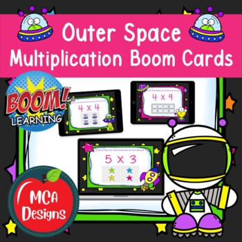 Preview of Outer Space Multiplication Boom Cards