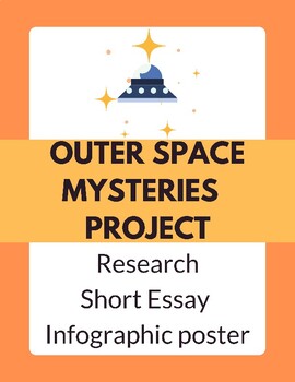 Preview of Outer Space Mysteries Infographic Poster Project | Astronomy | No Prep |