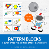 Outer Space Pattern Blocks Task Cards and Data Sheets