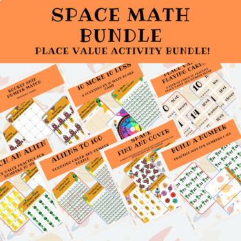 Preview of Outer Space Place Value Unit | Place Value Activities PreK, K, 1st, and 2nd