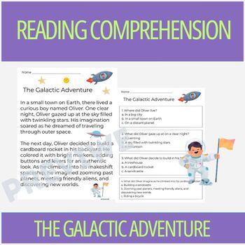 Preview of Outer Space - Reading Comprehension Passages and Questions for 1st Grade