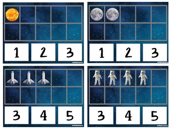 Preview of Outer Space- Ten Frame Cards