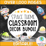 Outer Space Theme Classroom Decor Bundle (Modern Watercolo