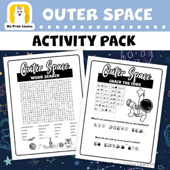 Preview of Outer Space Theme No Prep Early Finisher Activity Pack - Substitute Teachers