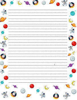 Preview of Outer Space Themed Lined Paper