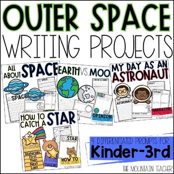 Preview of Outer Space Writing Prompts, Space Crafts, Activities & Graphic Organizers