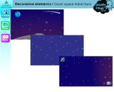 Outer Space frames and backgrounds for screens and print
