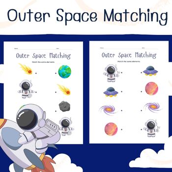 Preview of Outer space Matching Worksheet