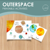 Outer space printable activity, Science lesson, Montessori