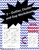 Outliers Clusters Gaps Worksheets (Two Worksheets)