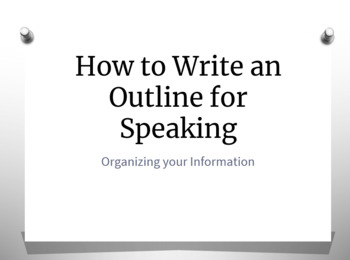 Preview of Outline Basics for Speaking and Writing