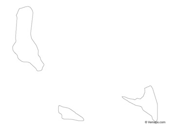 Outline Map of Comoros Islands by Vemaps | TPT