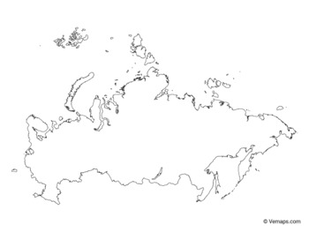 Outline Map of Russia by Vemaps | Teachers Pay Teachers