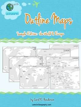 Preview of Outline Maps:  the World & Europe