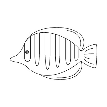 Outline Sea Animals Clipart Set. Aquatic Animals & Ocean Creatures ...