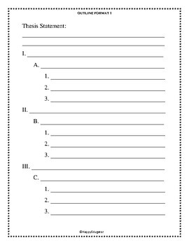 FREE Outline Template - Blank by HappyEdugator | TpT