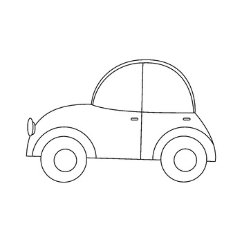 Outline Transportation Clipart Set. Vehicles Clipart Illustration ...