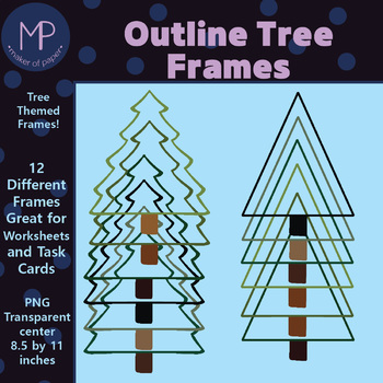 Preview of Outline Tree Frames for Task Cards & Worksheets