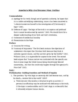 Preview of Outline of Anselm's Why God Became Man (Cur Deus Homo)