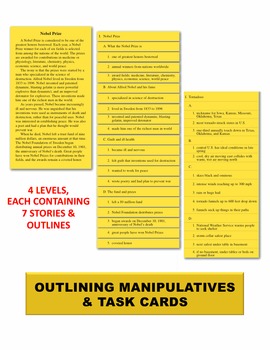 Preview of Outlining Manipulatives & Task Cards