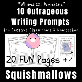 Preview of Outrageous 10 Fun FREE Creative Squishmallow Writing Prompts to Inspire Kids