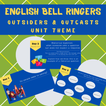 Preview of Outsiders & Outcasts Unit Bell Ringers