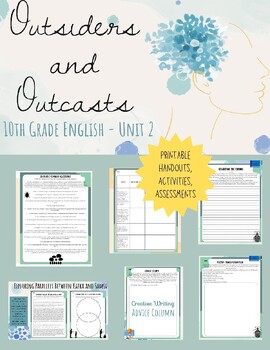 Preview of Outsiders & Outcasts Unit Plan Printable Handouts, Activities, Assessments