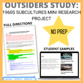 Outsiders Study: *NO PREP* 1960s Subcultures Mini Research