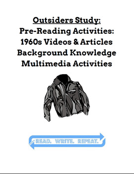 Preview of Outsiders Study: *NO PREP* Outsiders 1960s Pre-Reading Videos & Articles