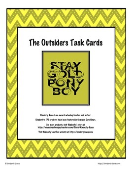 Preview of The Outsiders Task Cards