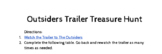 Outsiders Trailer Treasure Hunt With KEY