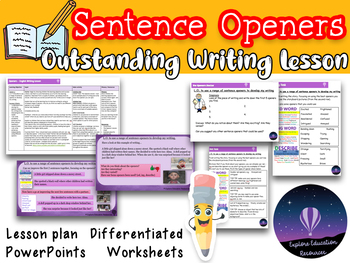 Preview of Outstanding English Writing Interview Lesson - Sentence Openers