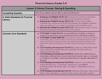 Preview of Outstanding Financial Literacy Curriculum Part 3, grades 5-8