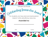 Outstanding Researcher Award - Research Library Skills